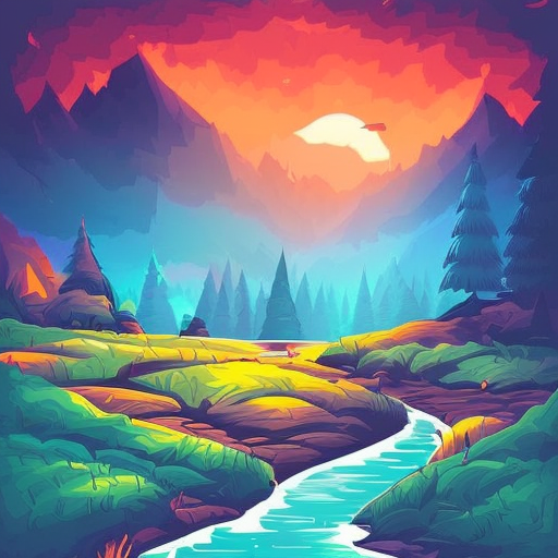 beautiful landscape, vectorartz